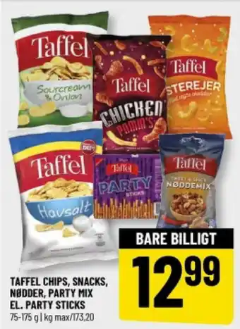 Løvbjerg TAFFEL CHIPS, SNACKS, NØDDER, PARTY MIX EL. PARTY STICKS tilbud