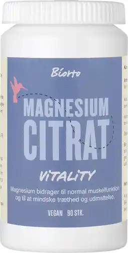 Matas Biorto Magnesium Citrat Vitality tilbud
