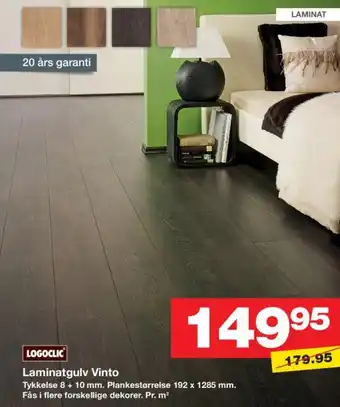 Bauhaus Laminatgulv Vinto tilbud