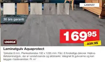 Bauhaus Laminatgulv Aquaprotect tilbud