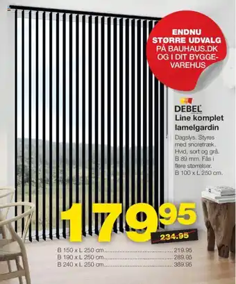 Bauhaus Line komplet lamelgardin tilbud