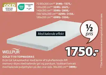 JYSK GOLD T110 TOPMADRAS tilbud