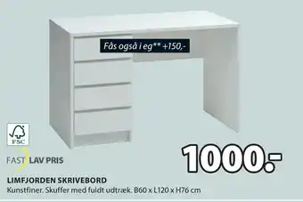 JYSK LIMFJORDEN SKRIVEBORD tilbud