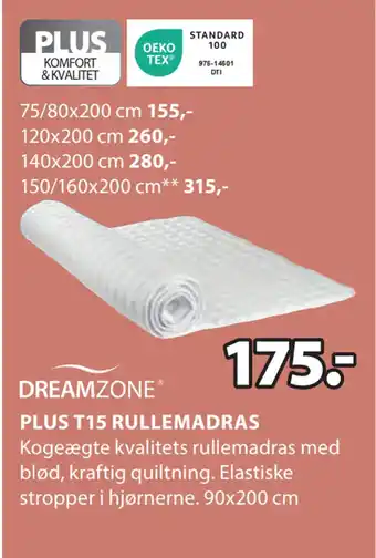 JYSK PLUS T15 RULLEMADRAS tilbud