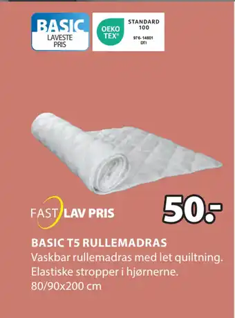 JYSK BASIC T5 RULLEMADRAS tilbud
