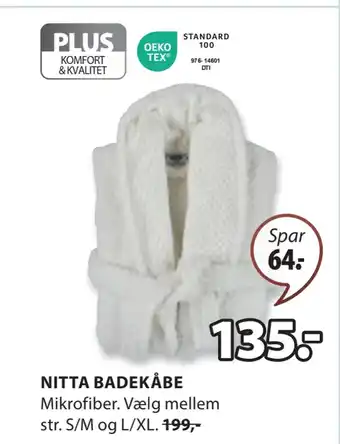 JYSK NITTA BADEKÅBE tilbud