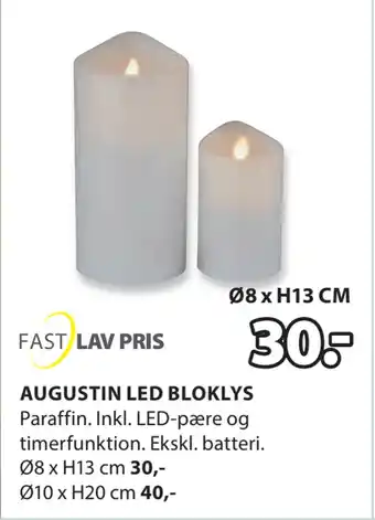 JYSK AUGUSTIN LED BLOKLYS tilbud