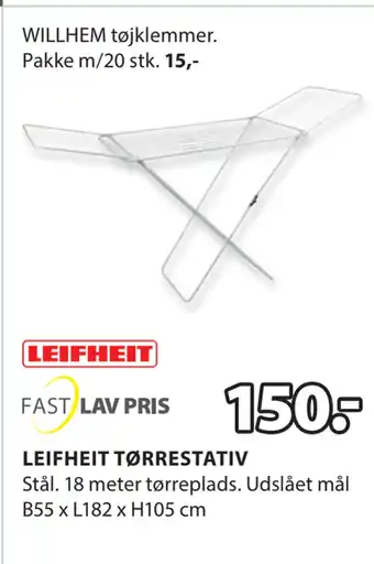 JYSK LEIFHEIT TØRRESTATIV tilbud