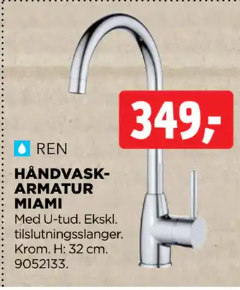 HÅNDVASK ARMATUR MIAMI