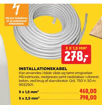 jem & fix INSTALLATIONSKABEL tilbud
