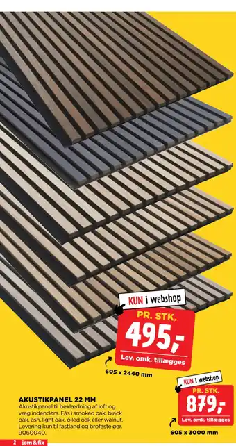 jem & fix AKUSTIKPANEL 22 MM tilbud