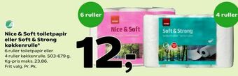 Coop 365 Nice & Soft toiletpapir eller Soft & Strong køkkenrulle tilbud