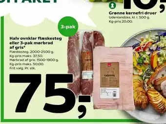 Coop 365 Halv ovnklar flæskesteg eller 3-pak mørbrad af gris tilbud