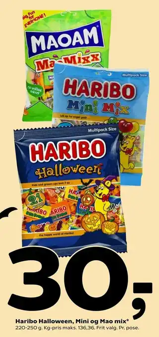 Coop 365 Haribo Halloween, Mini og Mao mix tilbud