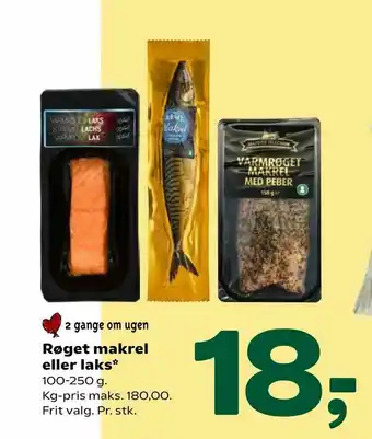 Røget makrel eller laks