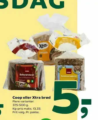 Coop 365 Coop eller Xtra brød tilbud