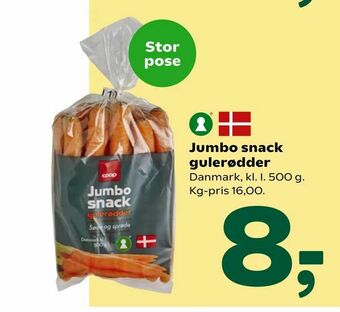 Coop 365 Jumbo snack gulerødder tilbud