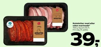 Coop 365 Koteletter med eller uden marinade tilbud
