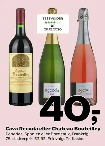 Coop 365 Cava Recoda eller Chateau Bouteilley tilbud