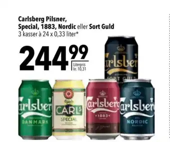 Citti Carlsberg Pilsner, Special, 1883, Nordic eller Sort Guld tilbud