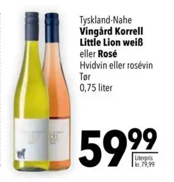 Citti Vingård Korrell Little Lion weiß eller Rosé tilbud