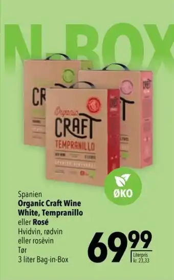 Citti Organic Craft Wine White, Tempranillo eller Rosé tilbud