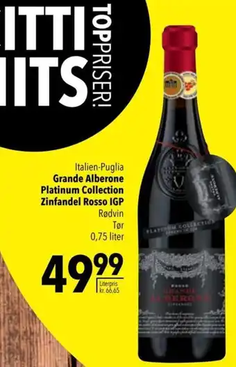 Citti Grande Alberone Platinum Collection Zinfandel Rosso IGP tilbud