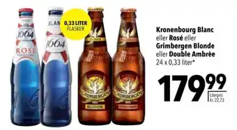 Citti Kronenbourg Blanc eller Rosé eller Grimbergen Blonde eller Double Ambrèe tilbud