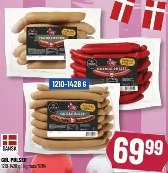 Løvbjerg Gøl Pølser 1210-1428g tilbud