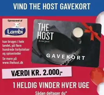 Løvbjerg Vind The Host Gavekort tilbud