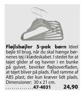 Fløjlsbøjler 5-pak børn
