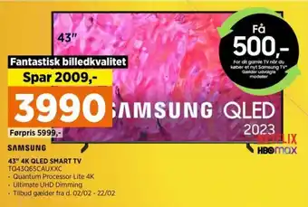 Power 43" 4K QLED SMART TV tilbud