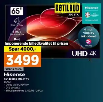 Power 65" 4K HDR SMART TV tilbud