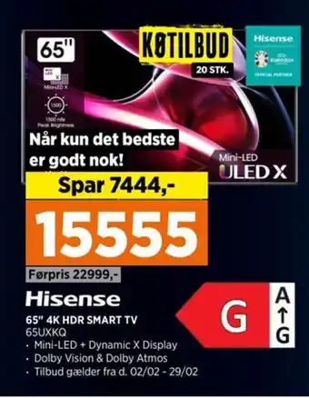 Power 65" 4K HDR SMART TV tilbud