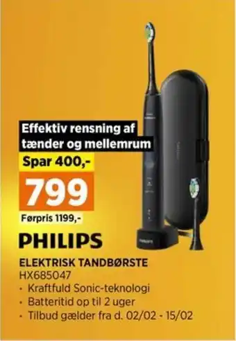 Power ELEKTRISK TANDBØRSTE tilbud