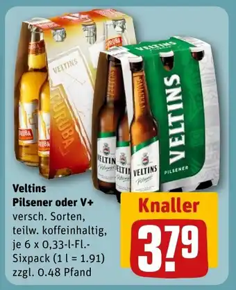REWE DE Veltins Pilsener oder V+ tilbud