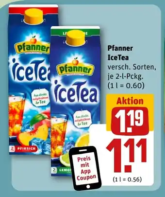 REWE DE Pfanner Ice Tea tilbud