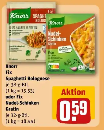 REWE DE Knorr Fix Spaghetti Bolognese tilbud