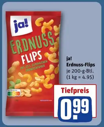 REWE ja! Erdnuss-Flips tilbud