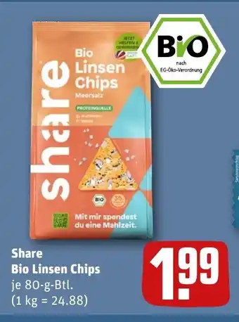 REWE DE Share Bio Linsen Chips tilbud