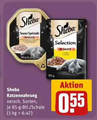 REWE Sheba Katzennahrung tilbud