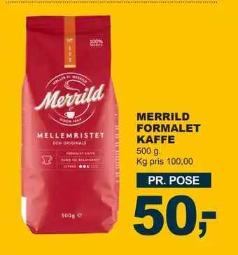 Let-Køb MERRILD FORMALET KAFFE tilbud