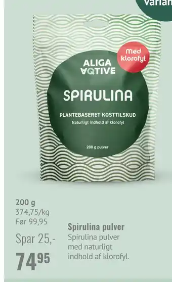 Helsam Spirulina pulver tilbud