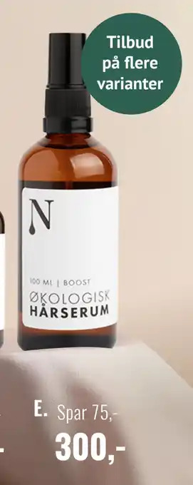 Helsam Økologisk Hårserum Boost tilbud