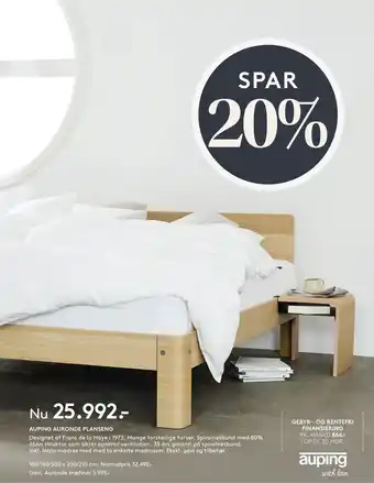 SENG AUPING AURONDE PLANSENG tilbud