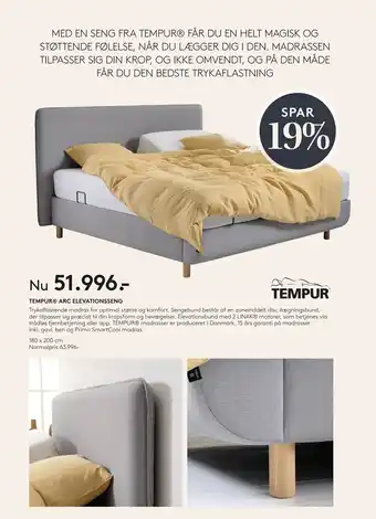 SENG TEMPUR ARC ELEVATIONSSENG tilbud