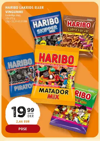 Scandinavian Park HARIBO LAKRIDS ELLER VINGUMMI tilbud