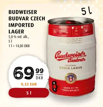 Scandinavian Park BUDWEISER BUDVAR CZECH IMPORTED LAGER tilbud