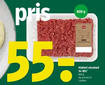 Coop 365 Hakket oksekød 14-18% tilbud