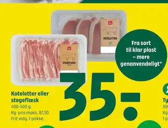 Coop 365 Koteletter eller stegeflæsk tilbud